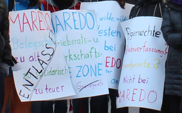 Gewerkschaft kämpft für Arbeitsrechte bei Maredo in Frankfurt