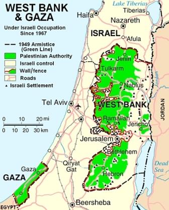 Landkarte von Palästina