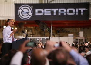 Barack Obama wird in Detroit gefeiert