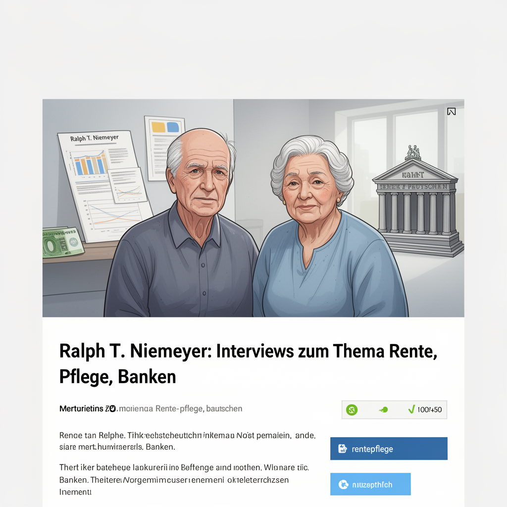Symbolbild zu Rente, Pflege und Banken mit ruhiger sozialpolitischer Bildsprache.