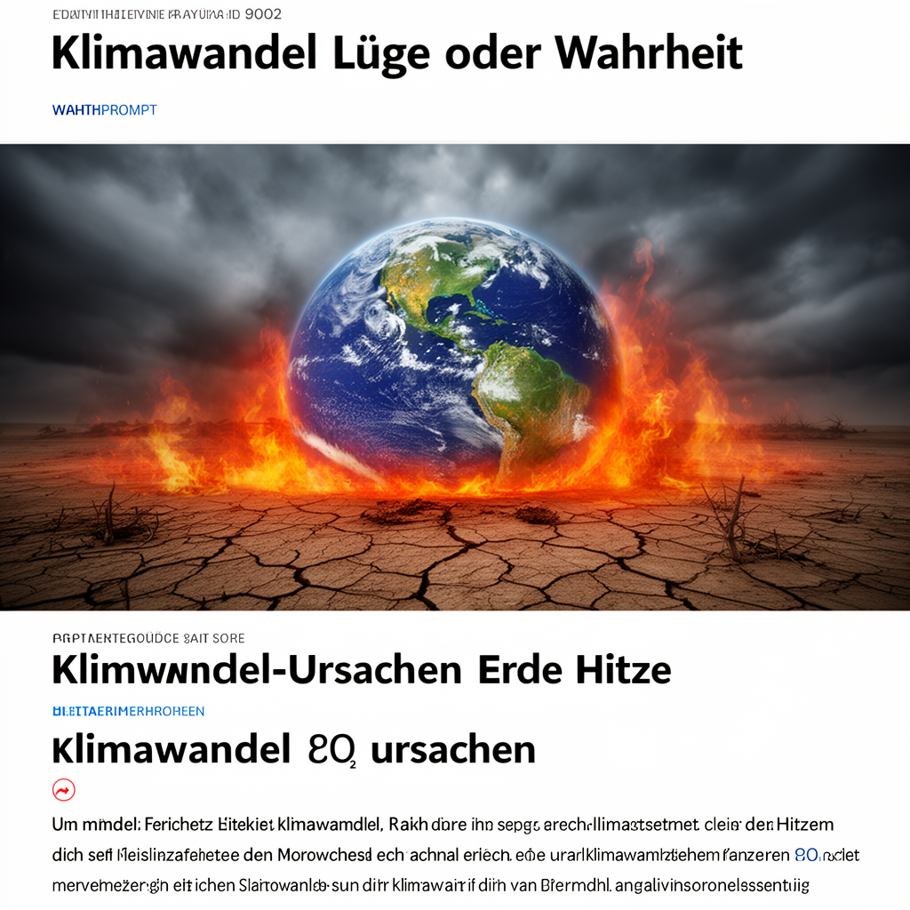 Erde, Hitze und Klima-Symbolik als sachliches Motiv zum Klimawandel.