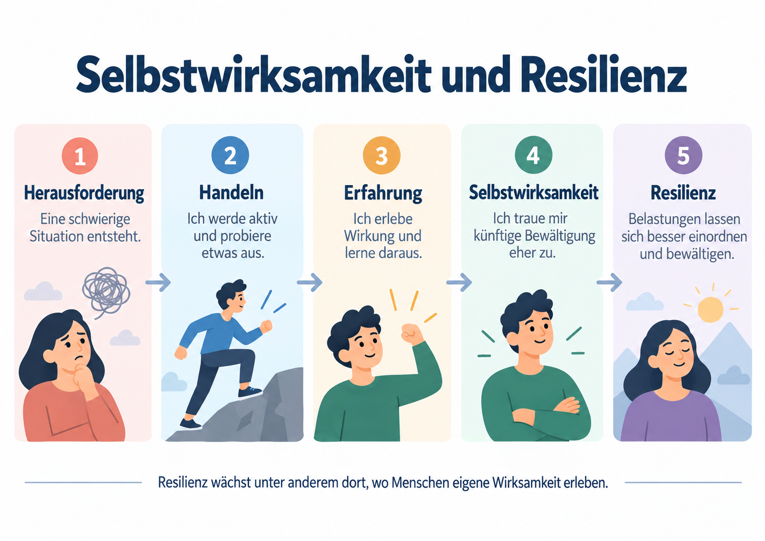 Infografik zu problemorientiertem, emotionsorientiertem und vermeidendem Coping.
