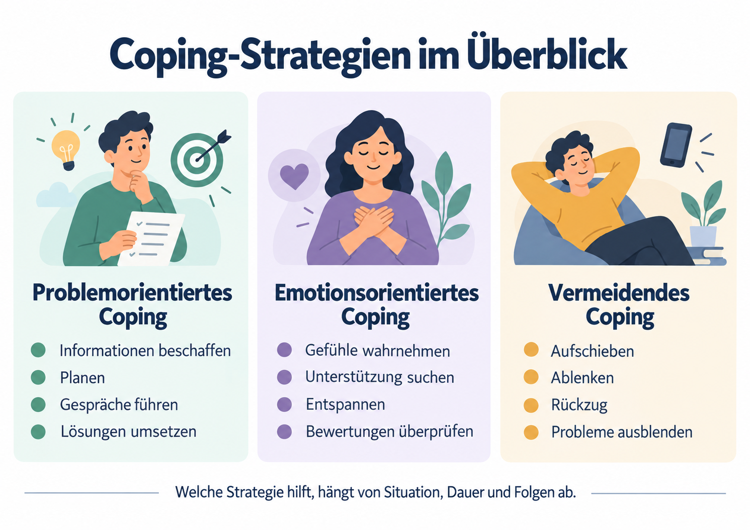 Fünf Schritte vom Erleben einer Herausforderung über Handeln und Erfahrung bis zu Selbstwirksamkeit und Resilienz.